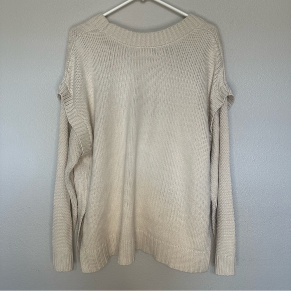 NWT Beige Knitted and Waffle Button-Up Cardigan. Size XL - Picture 4 of 4